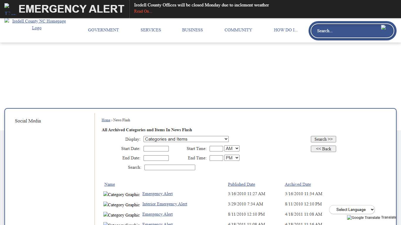 News Flash • Iredell County, NC • CivicEngage